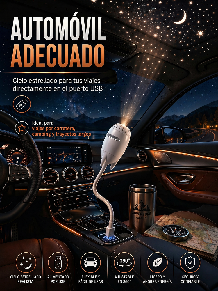 【Proyector de estrellas multifunción】Crea un universo romántico en 1 segundo - Imagen 4K ultra HD