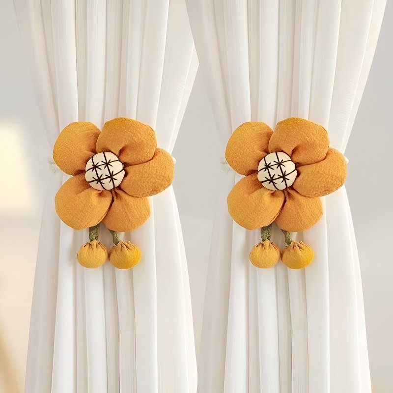 Adjustable Flower Curtain Tieback Rope, Decorative Curtain Holder Strap