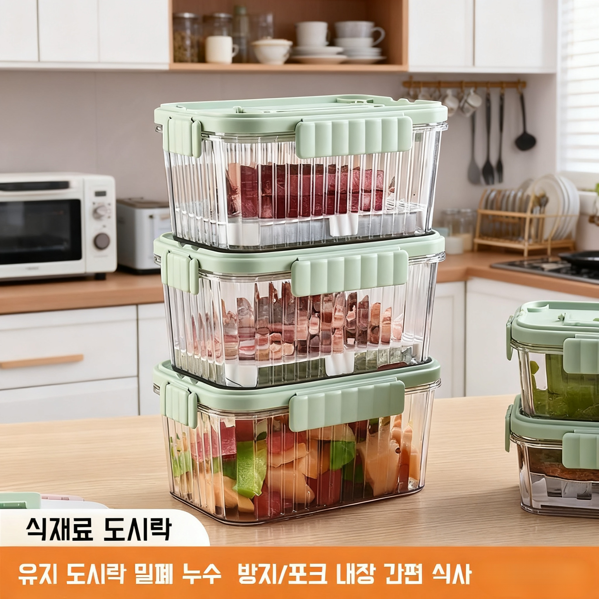 도시락통 내부 구조 및 냉장 기능 설명 이미지