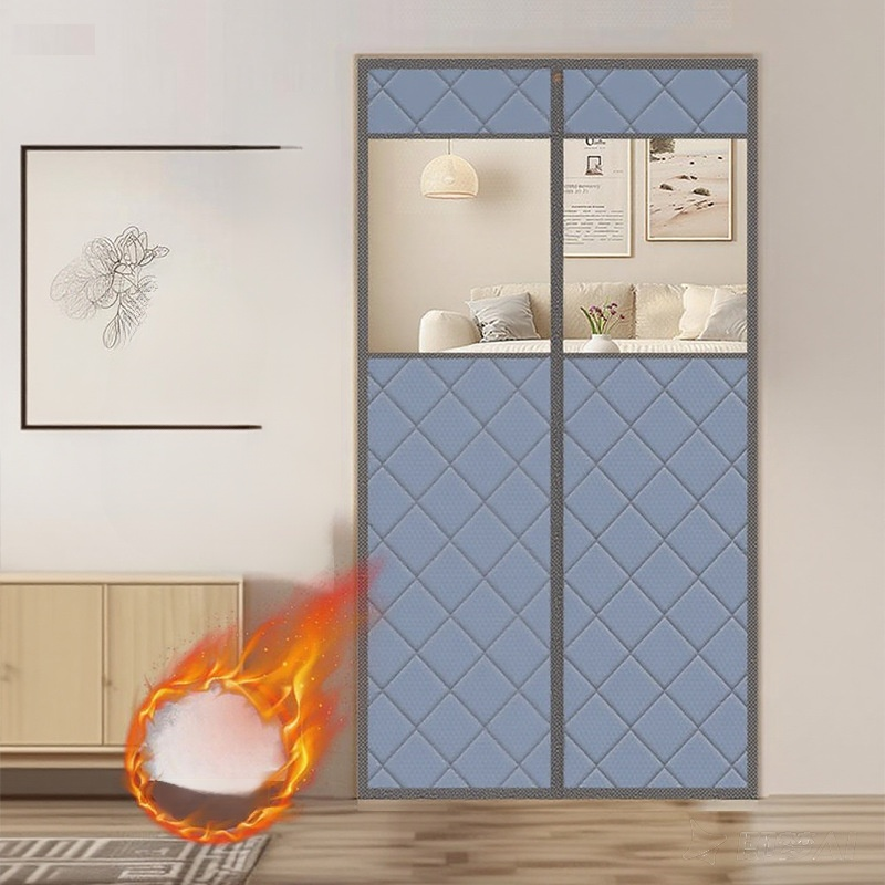 Cortina de puerta a prueba de viento para el hogar, sin necesidad de taladrar