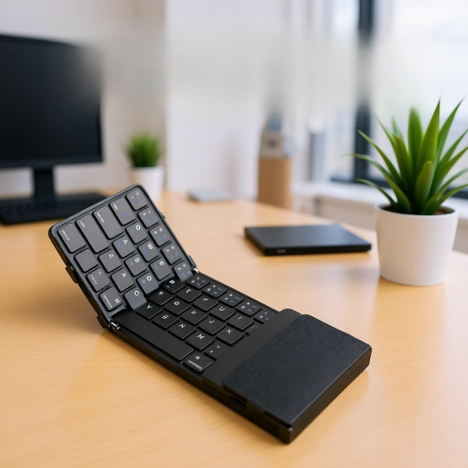 ビジネス用レザー折りたたみキーボード