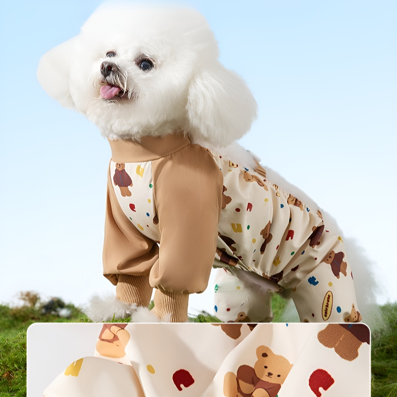 小中型犬プリントの防塵パンツ