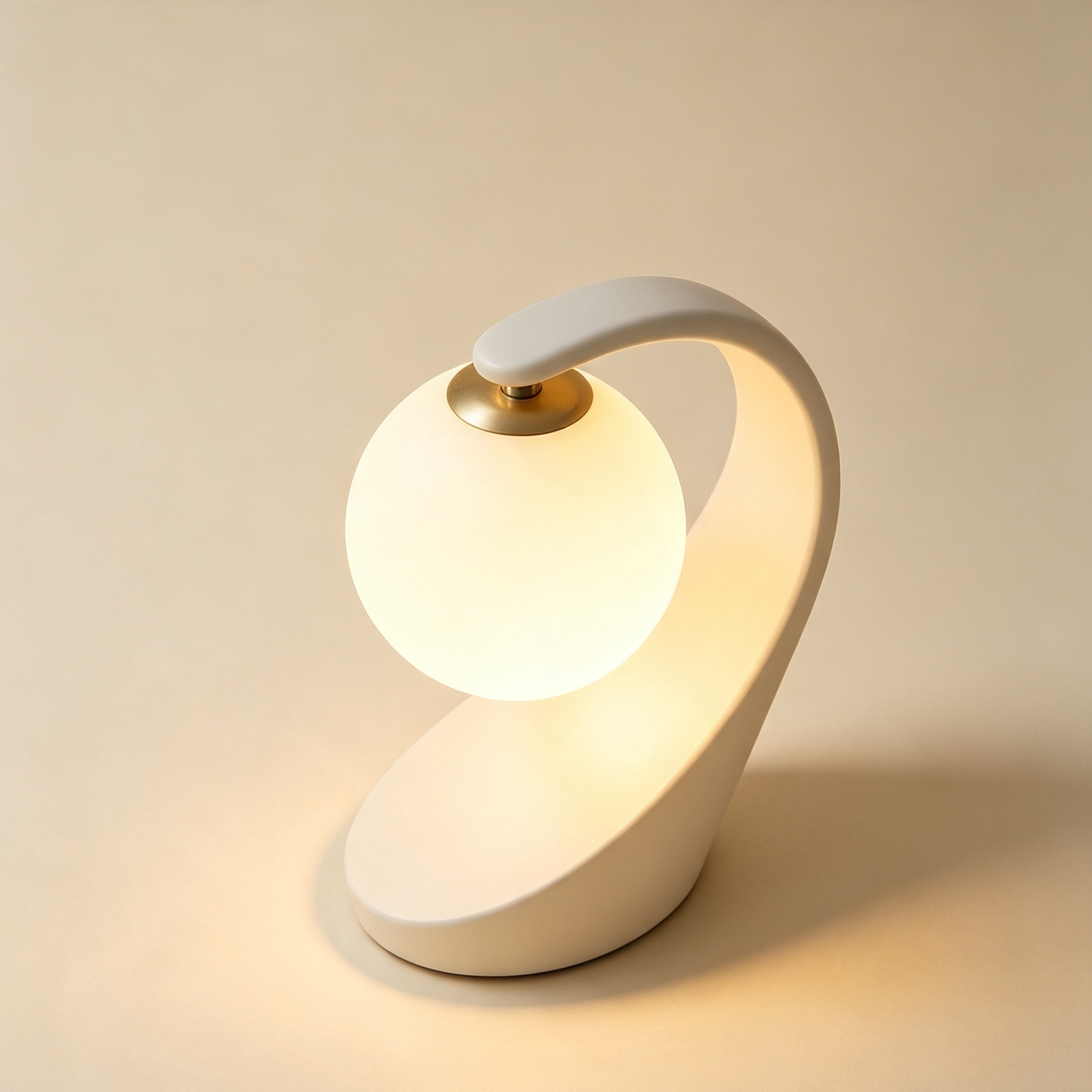 C-shaped crescent bedside lamps (3 pieces)