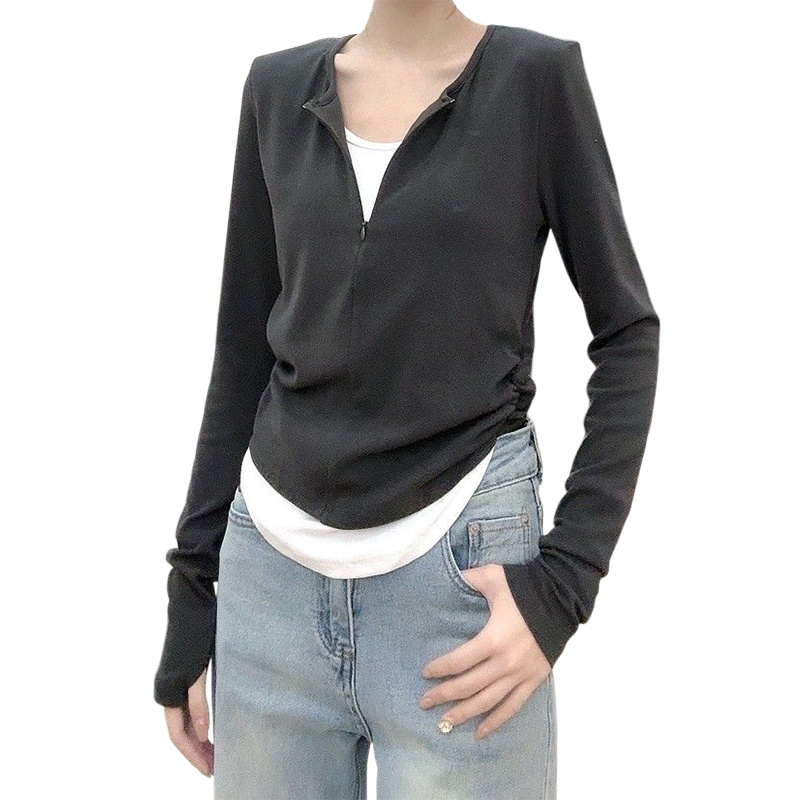 レディース重ね着風トップス