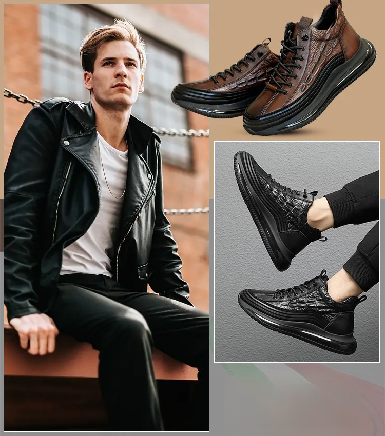 【神戸の老舗による手作り】メンズクロコダイル柄万能革靴✨3倍柔らかな子牛革素材