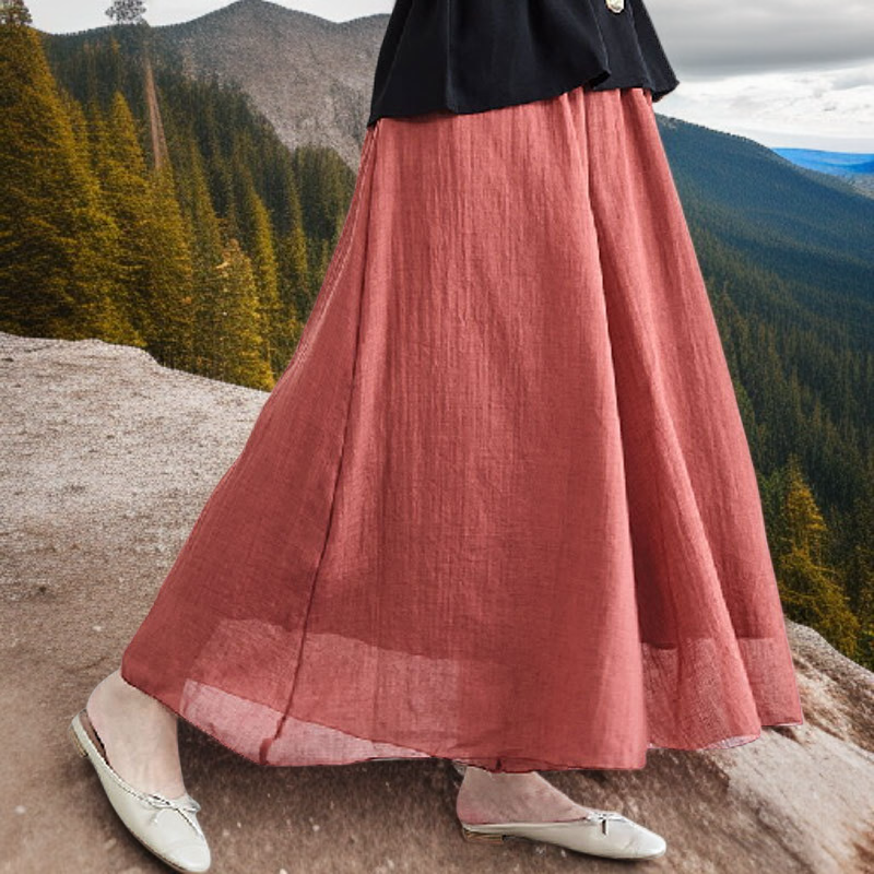 秋の新作ワイドパンツ日本の女性用カジュアルパンツロング丈大きなフレアコットンリネン大きなサイズのレディースパンツ