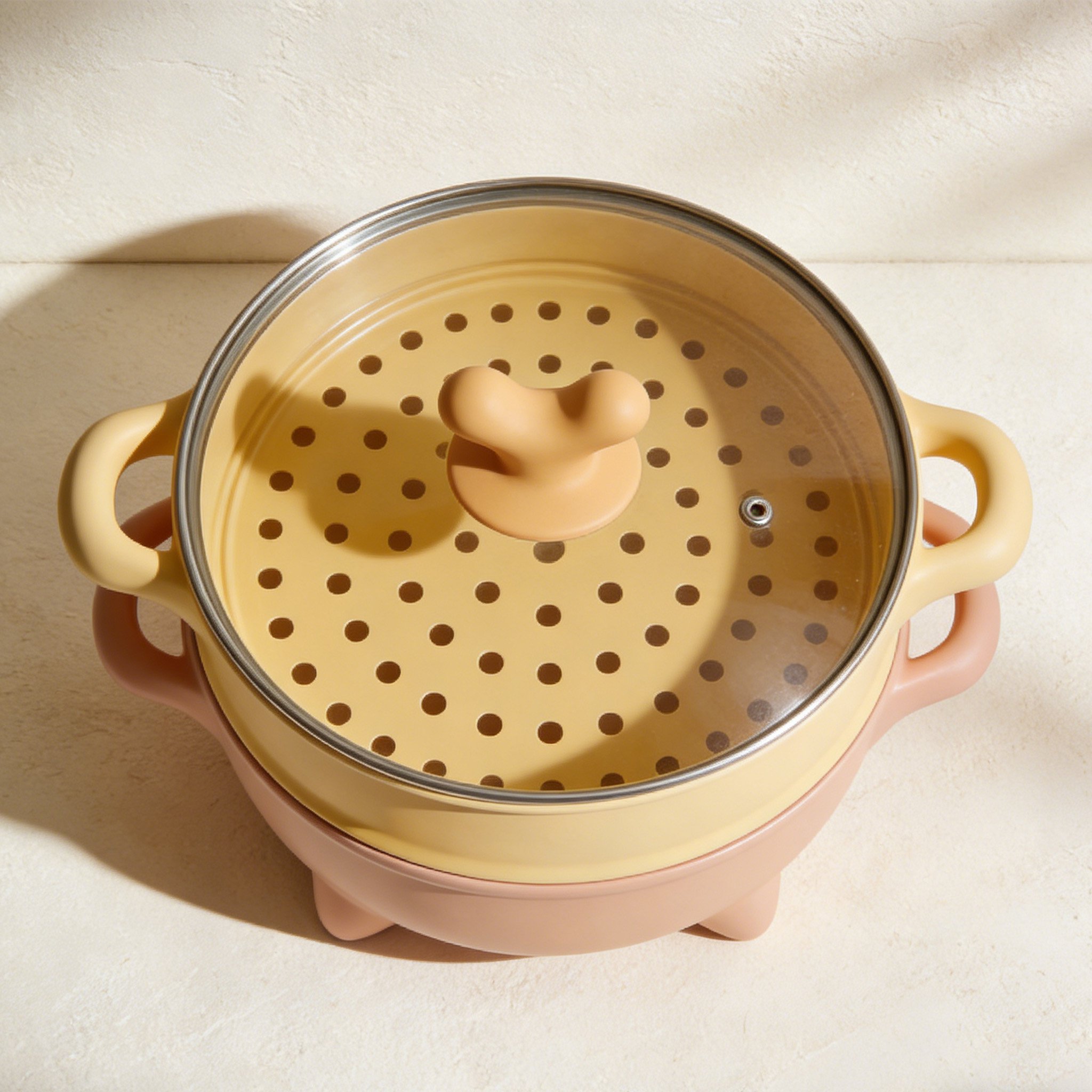 Többszintes pároló friss zöldségekkel