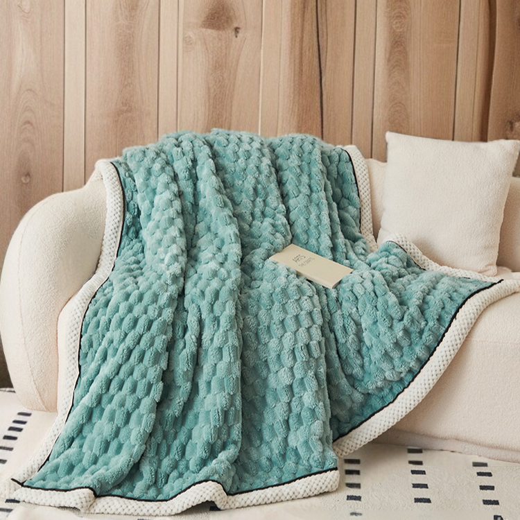 모자 벨벳 우유 두꺼운 양면 담요 고그램 덮개 담요 융단