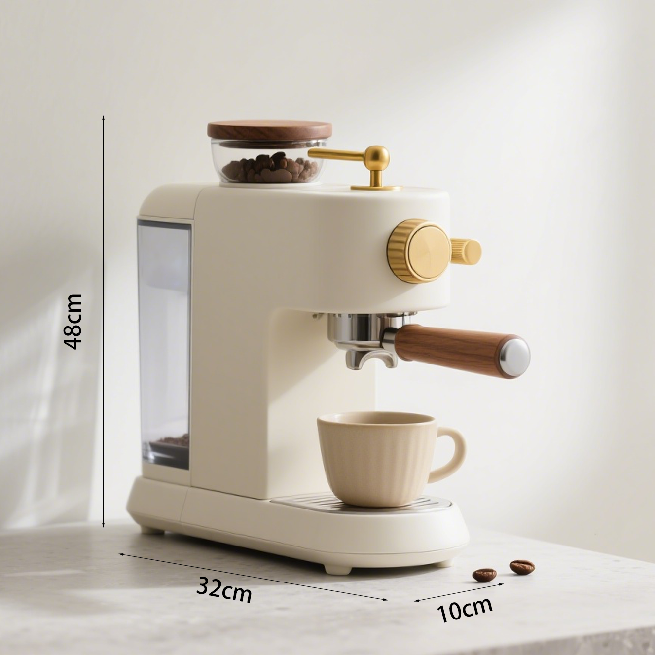 Preparación de café espresso con cafetera de alta presión