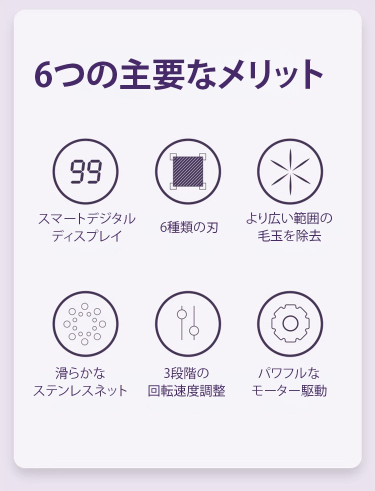 コンパクトなデザインの毛玉取り器