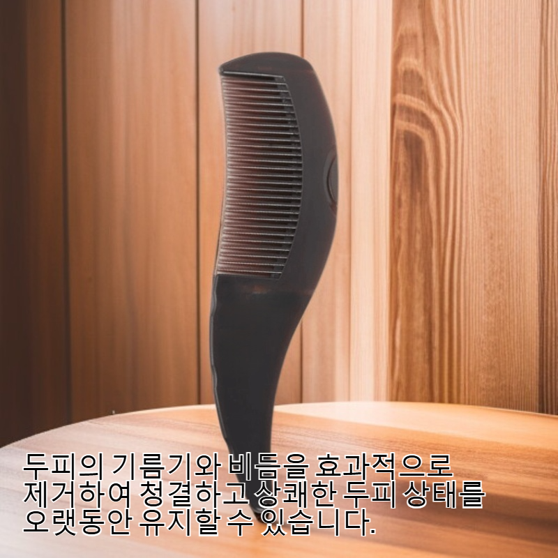 기름기와 비듬 제거 기능이 있는 빗