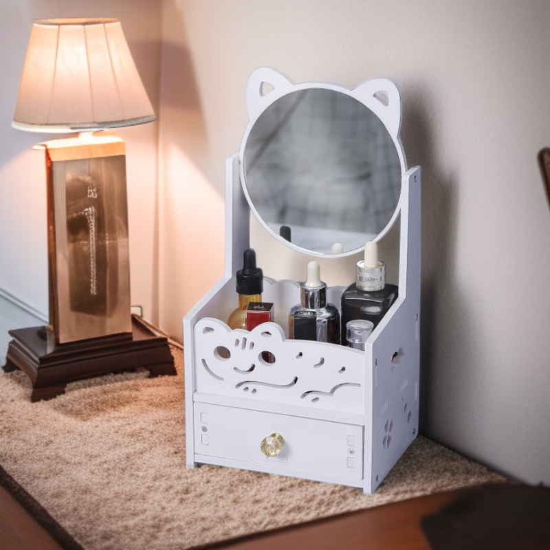 多機能メイクミラー収納ボックス