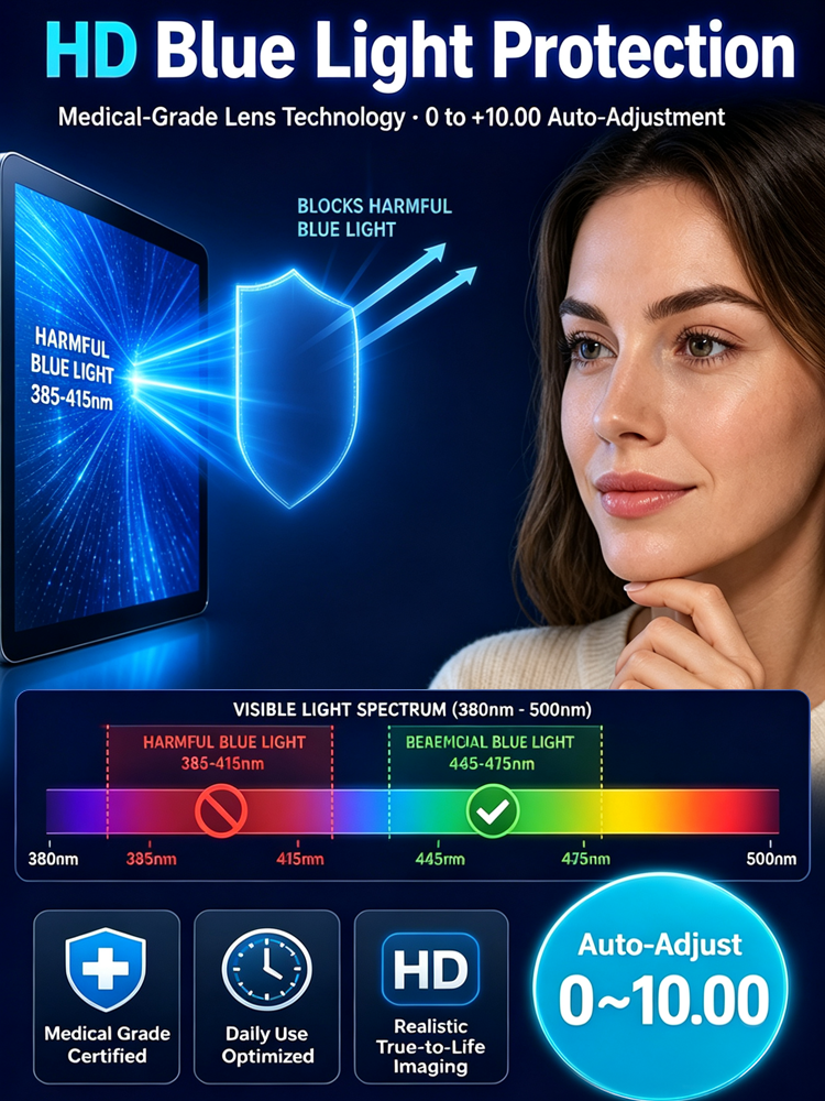 【No eye test！corrects near, far and presbyopia】German quality,  reading & sunglasses in one. 