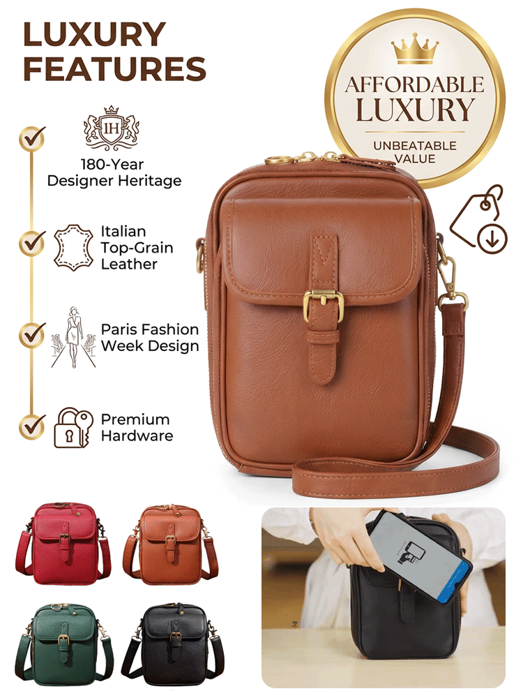 Vintage Double Layer Large Capacity Messenger Bag