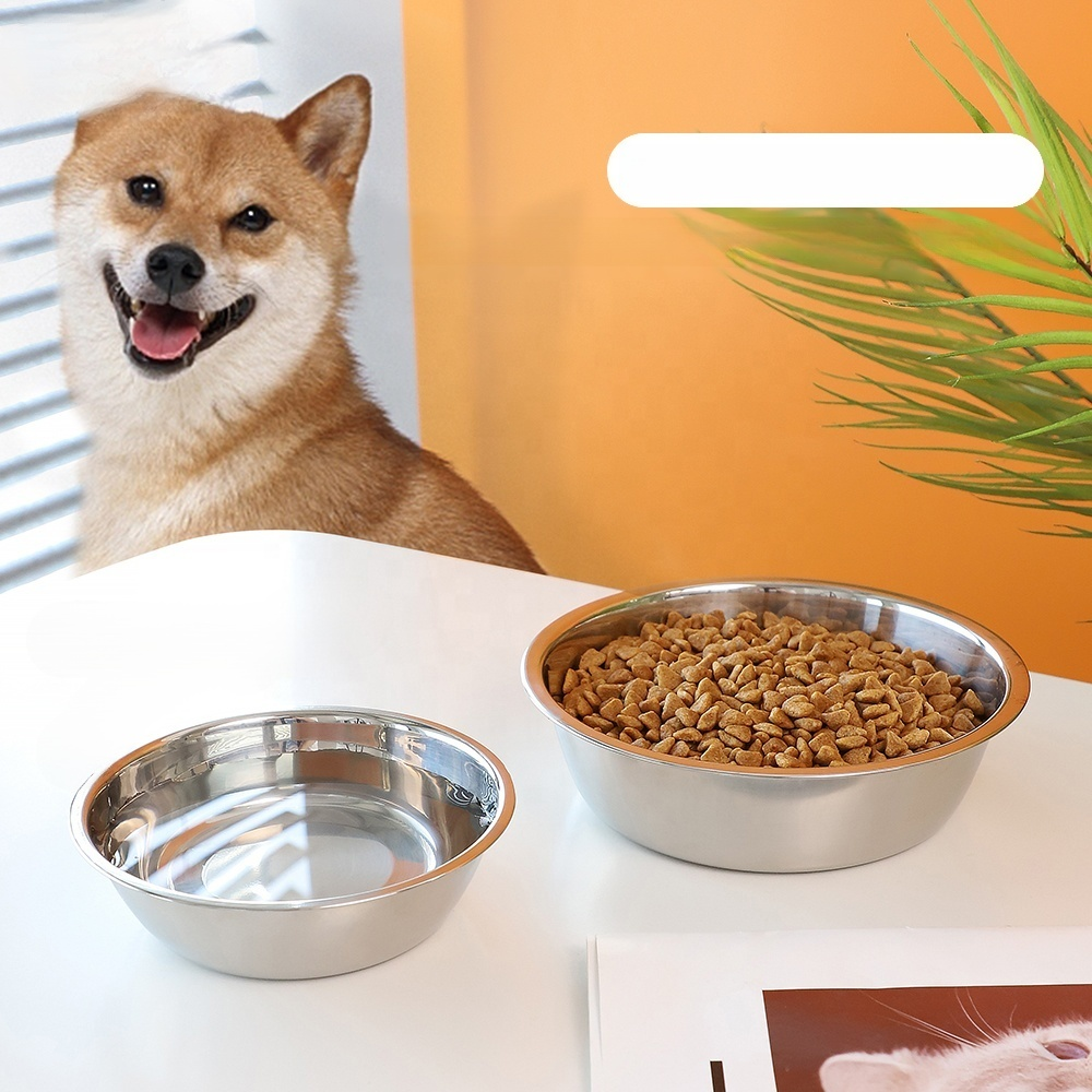 ペット用ステンレス浅型丸ボウル