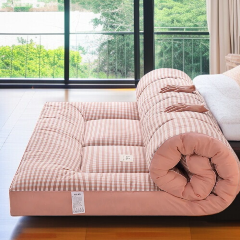 기숙사 학생 매트리스 두꺼운 진드기 방지 매트리스 이불 보호대 피부 친화 벨벳 학생 기숙사 요 접이식 침대 쿠션