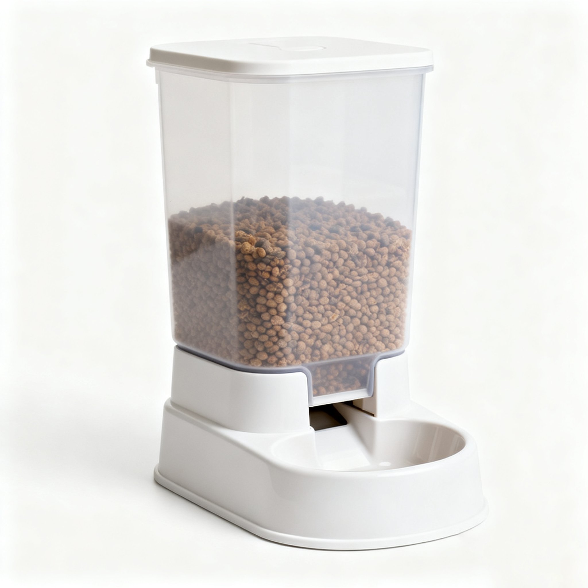 Detailní pohled na dávkovač krmiva pro psy a kočky