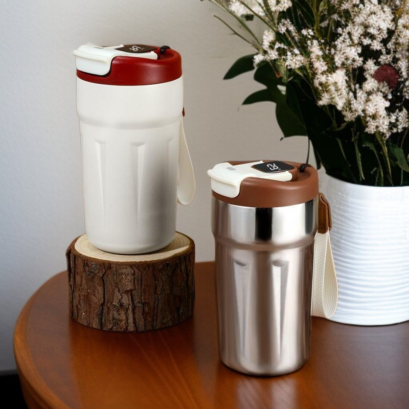 智能測溫高顏值雙層保溫杯