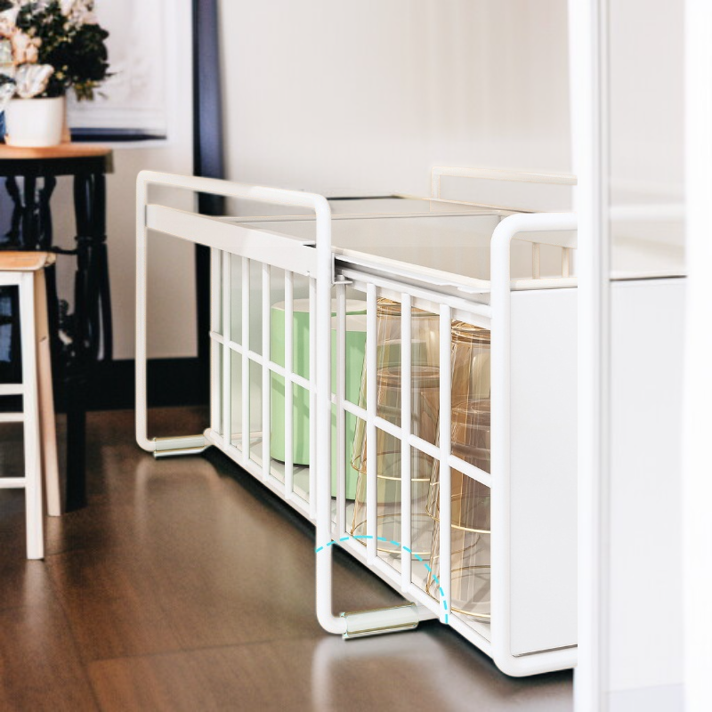 家庭用多機能収納ラック ディッシュレイヤードシェルフプルアウトキッチンシンク下棚 スパイスラック