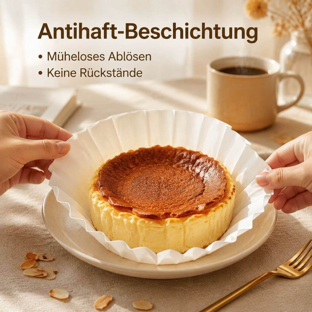 Lebensmittelechtes Backpapier für Kuchen, Antihaft-Silikon-Einweg-Einlagen