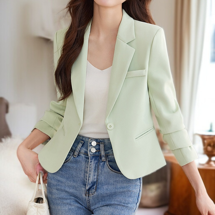 여성 슬림핏 양복 전체 이미지
