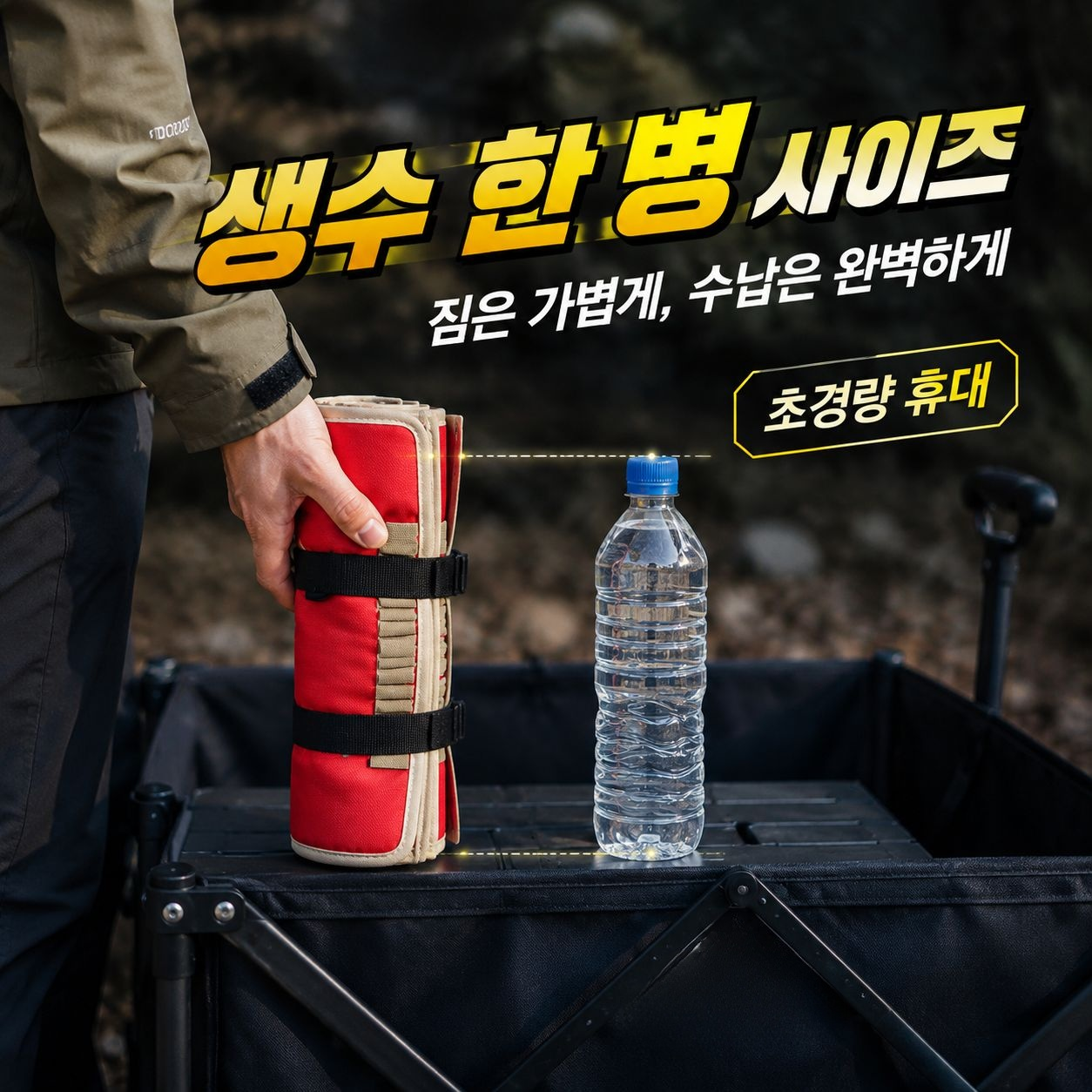 심플 휴대 텐트 네일 수납 가방 캠핑 해머 툴백