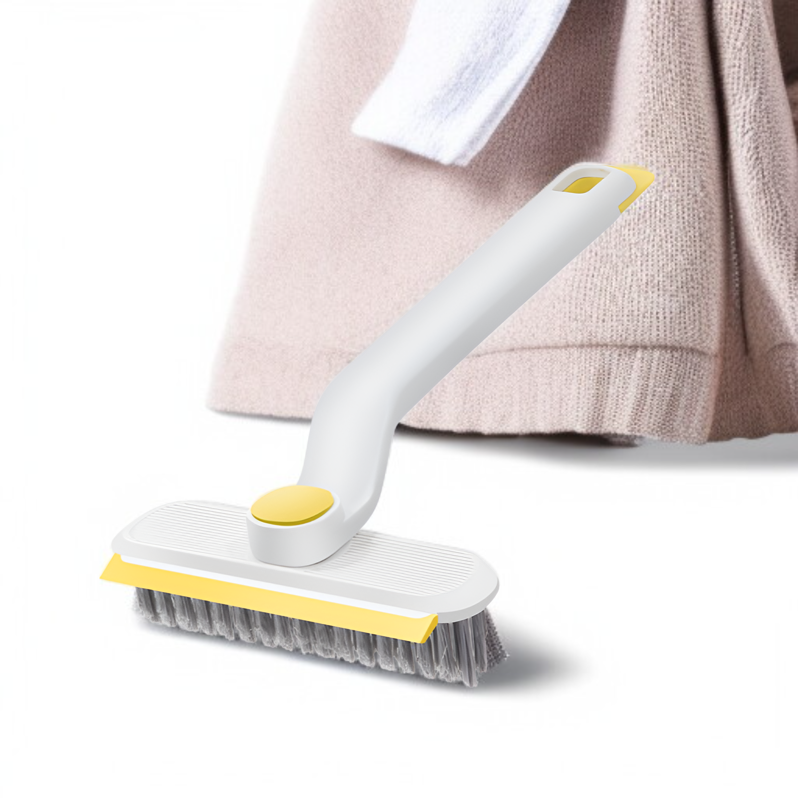 Multifunctional Hard Bristle Cleaning Brush 3-in-1 Gap Brush Bathroom Floor Tile Wall Brush