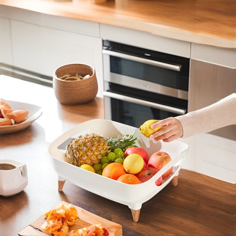 일본식 다용도 그릇선반 플라스틱 수납함 싱크대 수납선반 물빠짐 그릇선반 파티션 수납 그릇 접시 그릇 바구니