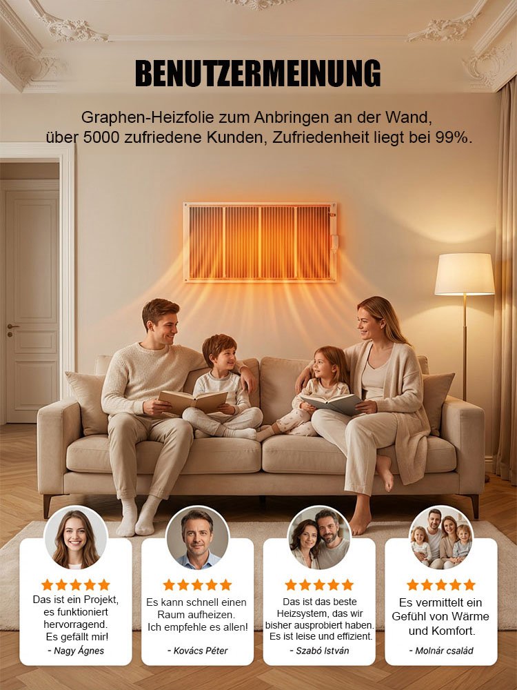 【5 Sekunden Schnellheizung】Deutsche Hightech-Graphen-Wandheizung