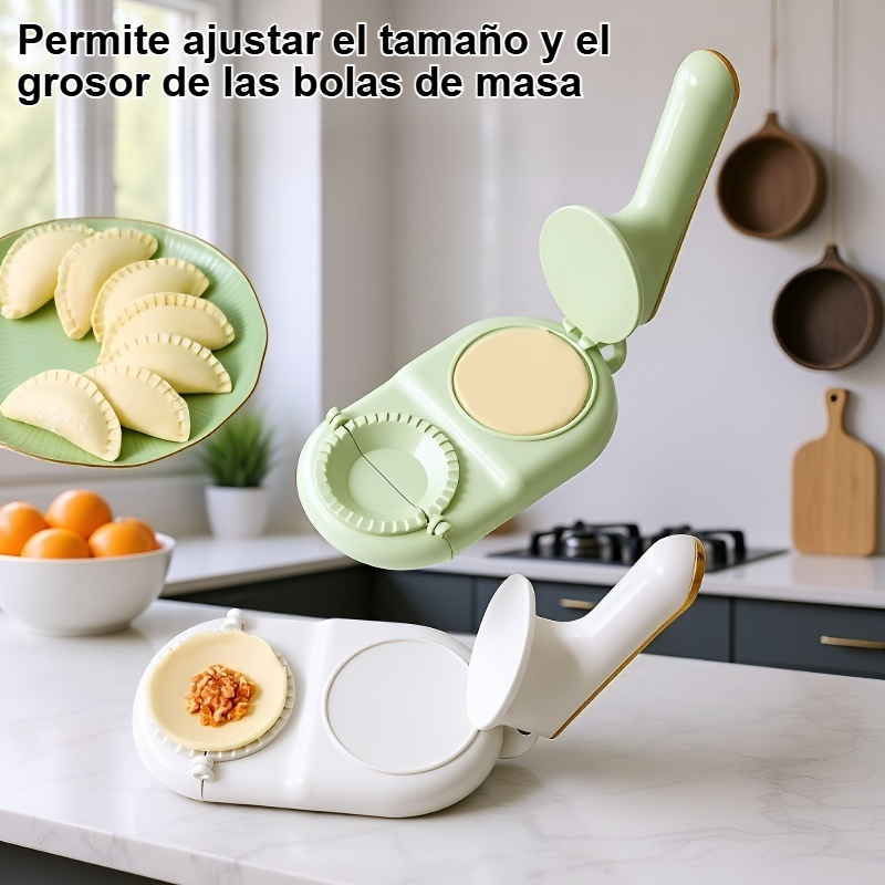 Detalle del panel de control digital de la máquina envolvedora de dumplings