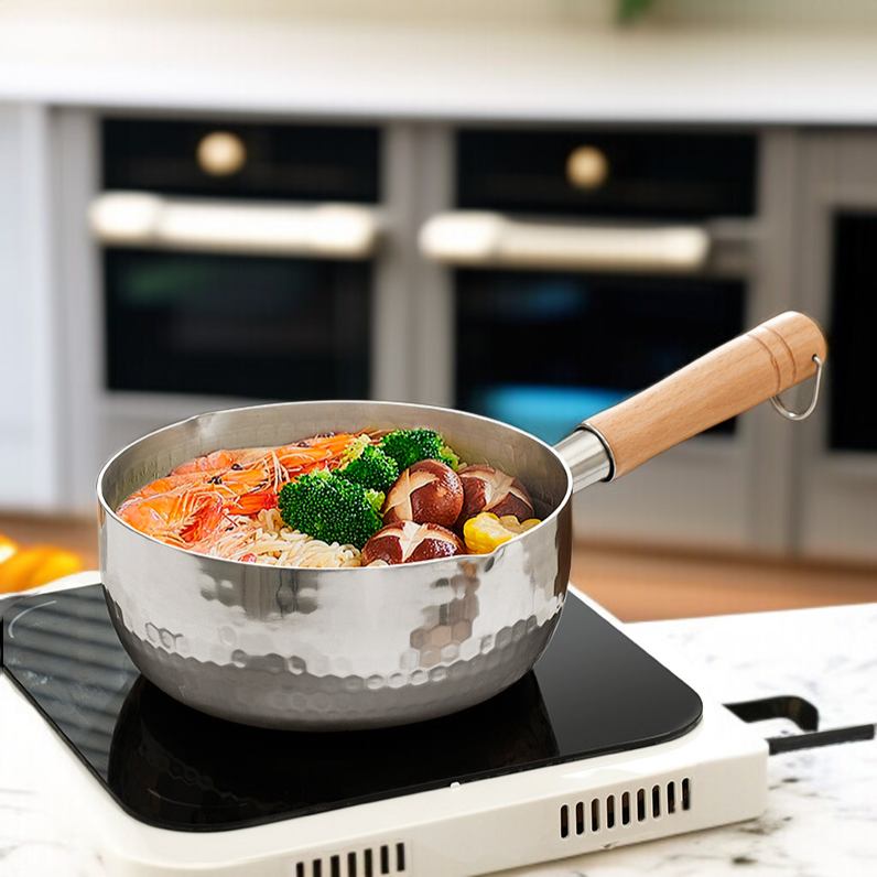 栄養補給ポット未コーティング小さなミルクポット和風雪パン赤ちゃん特別な栄養補給ポットステンレス鋼の赤ちゃん家庭用インスタントラーメンスープポット