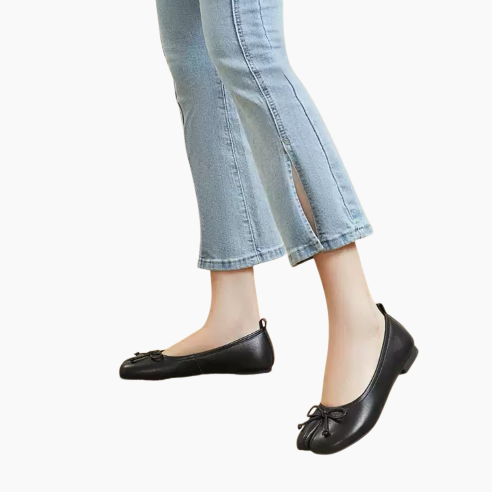 레드 단화 여 플랫 컴포트화 여성 구두 리본 발가락 봄가을 여름 단화