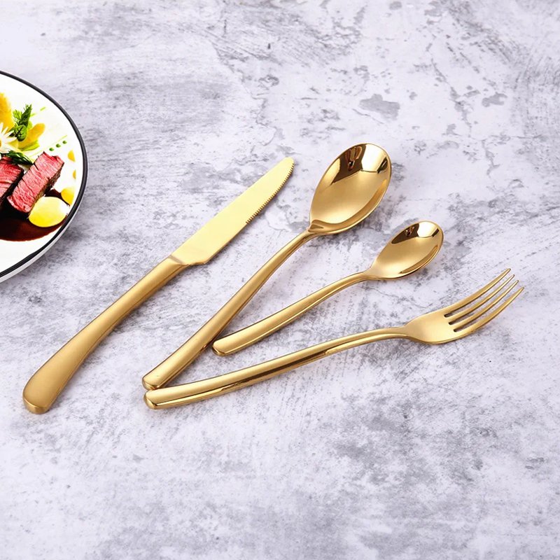 Juego de metal de vajilla de acero inoxidable