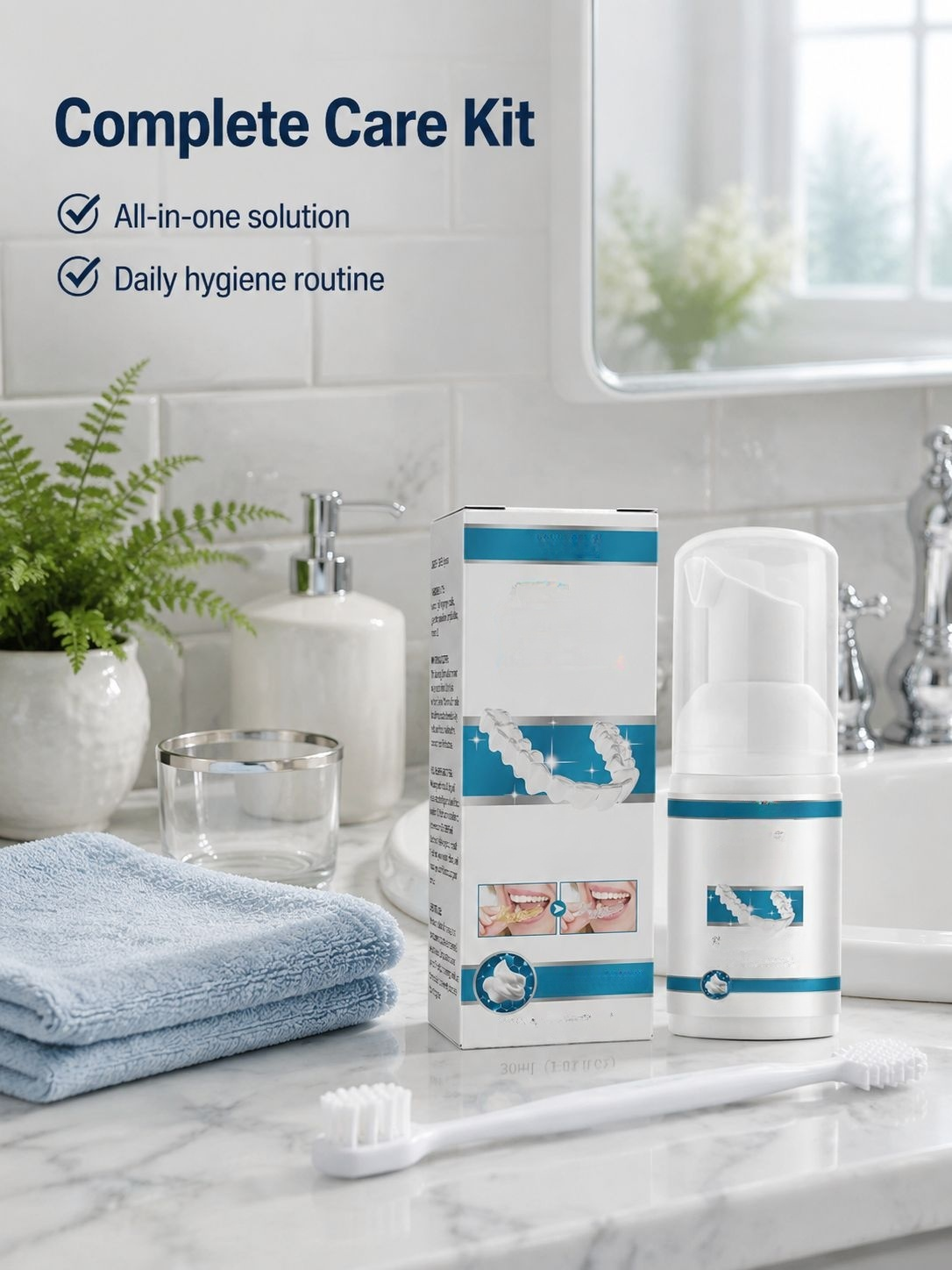 EELHOE Denture Care Kit Complete Oral Cleaning Solution