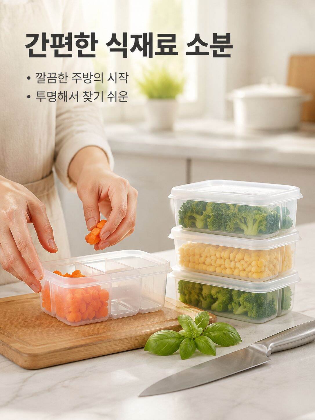 냉동 밀봉 박스, 보존용기, 냉장고 냉동육 박스, 칸막이, 파·생강·마늘, 밥, 분할 조리용 박스