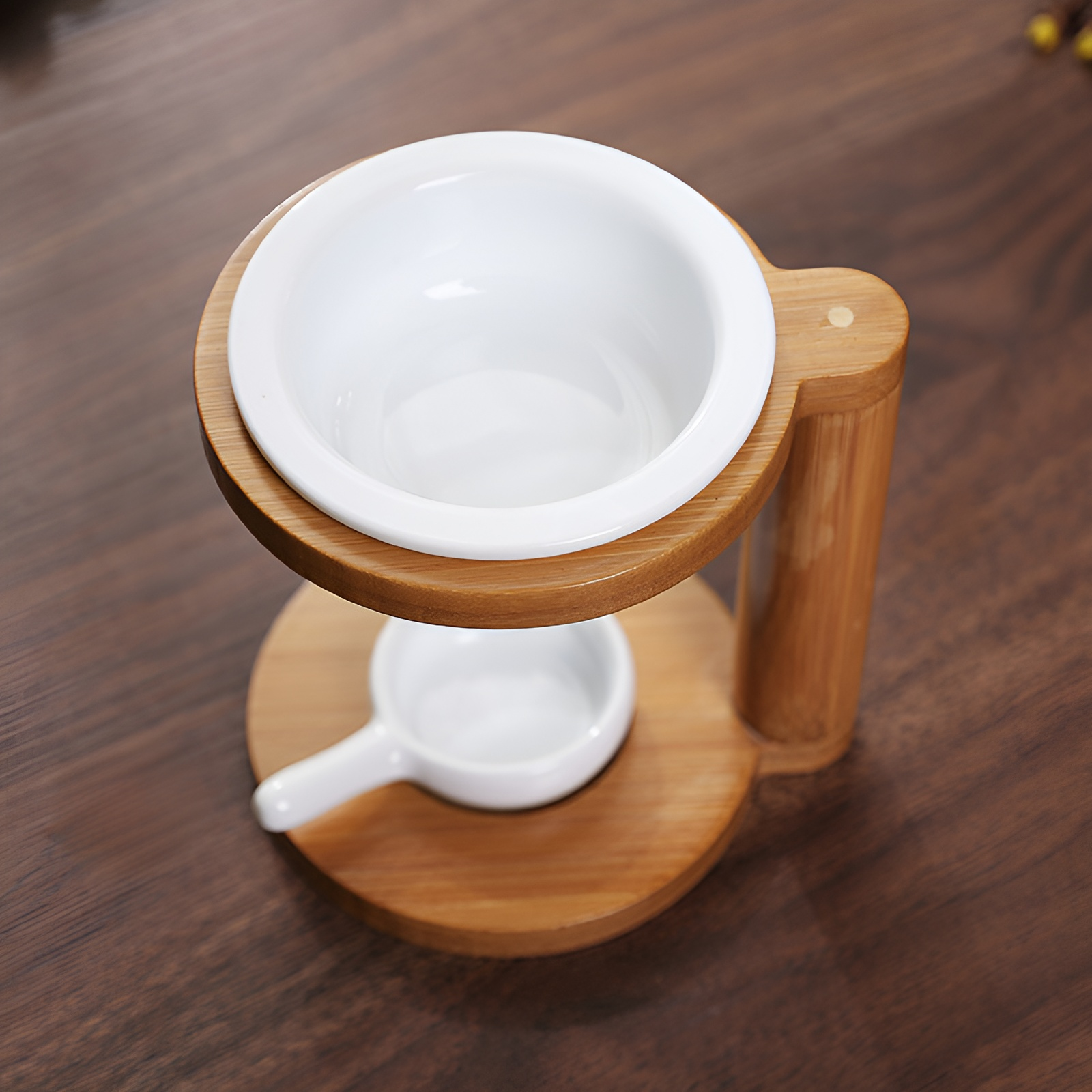 Manufacturer of ceramic aromatherapy essential oil candle holders, 80ml, bamboo and wood creative ho