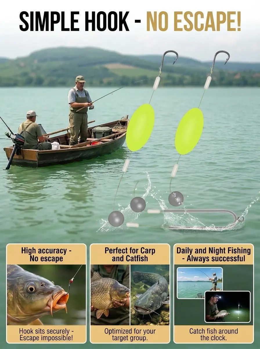 [Say Goodbye to Snagging, Effectively Increase Fish Catch Rate] New Reverse Bottom Double Hook