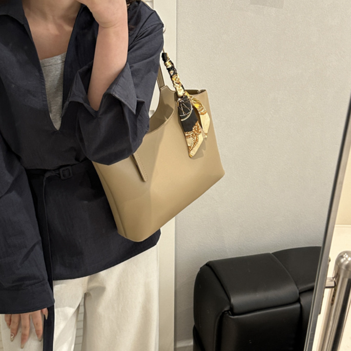 舒適手提順滑拉鍊托特包