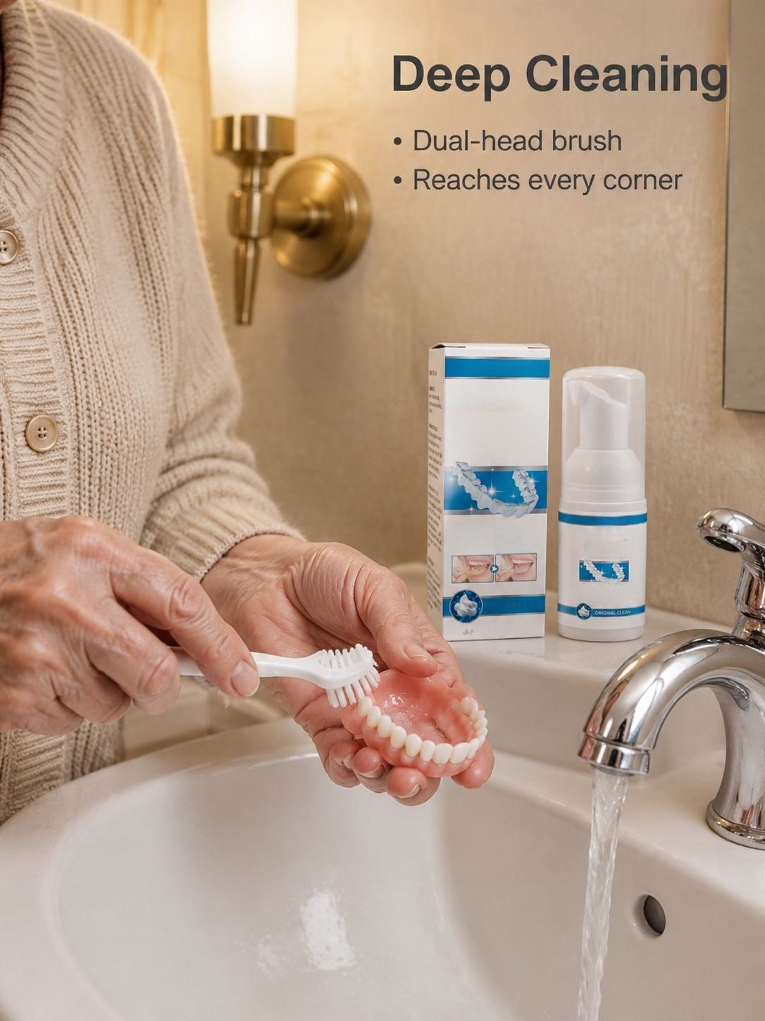 EELHOE Denture Care Kit Complete Oral Cleaning Solution