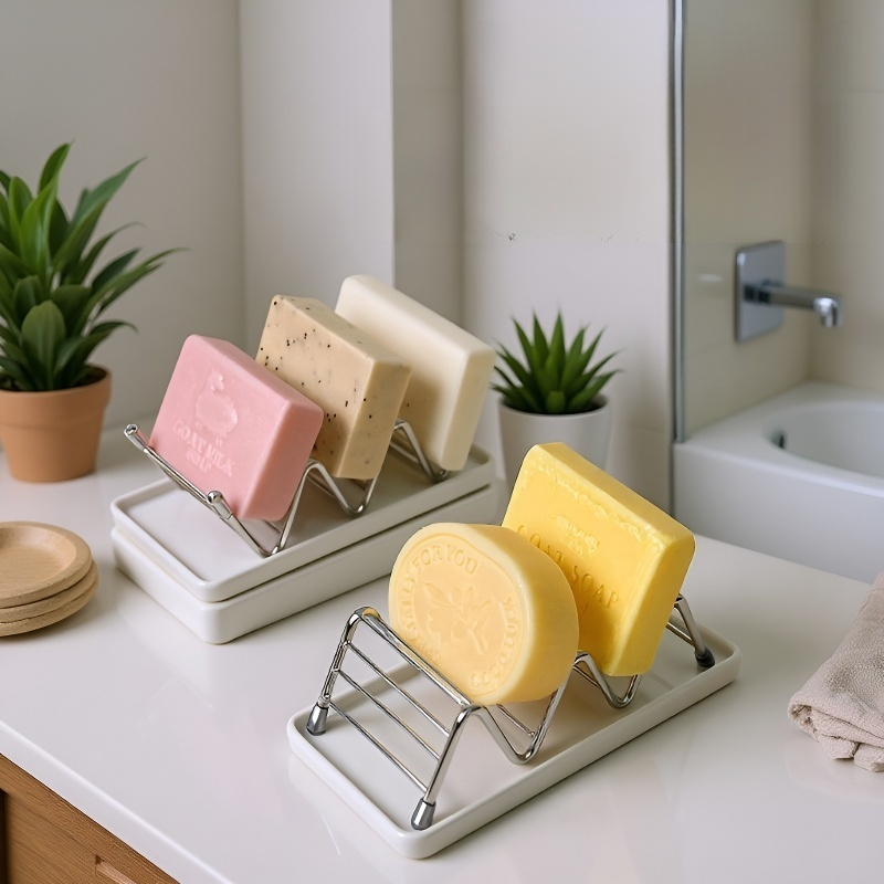  스테인리스 W형 물빠짐 비누받침대