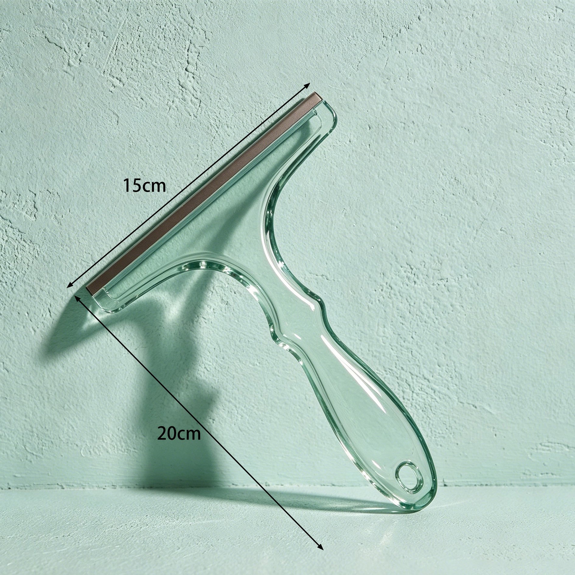 Streak-free finish on glass with squeegee tool