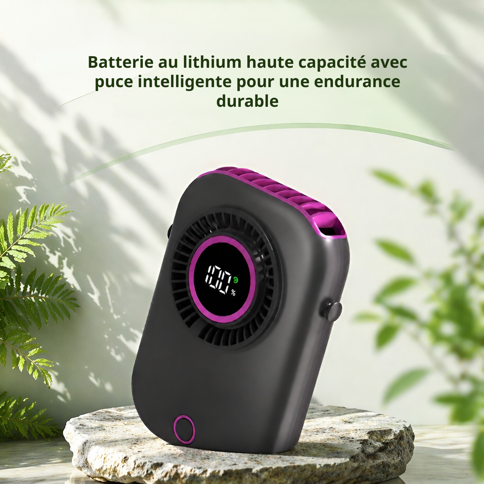 Ventilateur tour de cou portable mini à LED multicolore
