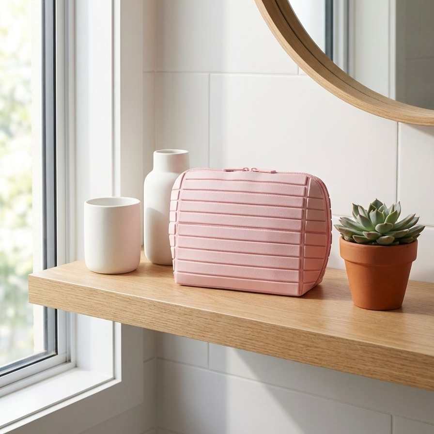 Tragbare Make-up-Organizer Tasche mit Reißverschluss