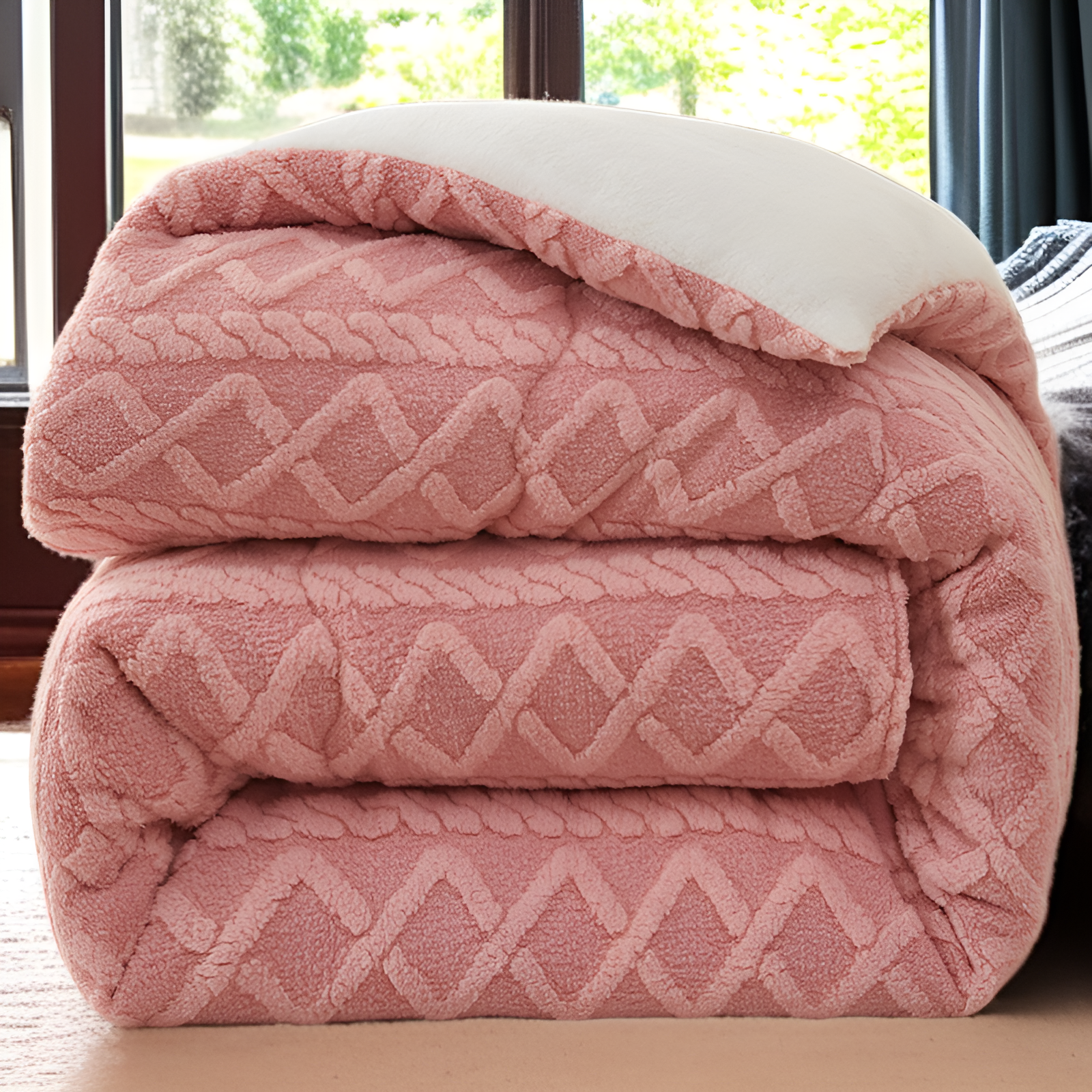 冬の寝室を彩るフランネル布団