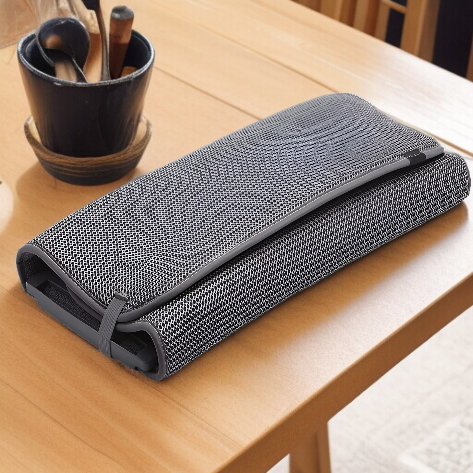 省スペース設計の2in1食器収納ラック