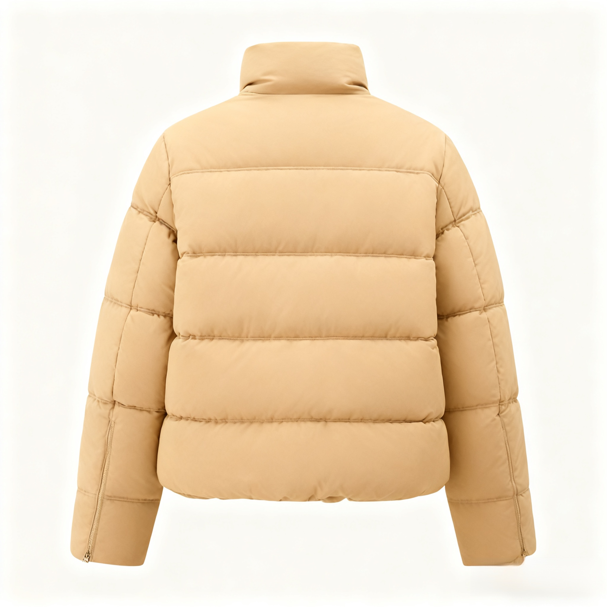 Beiger kurzer Daunenmantel 