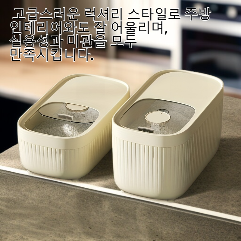 스케일 밀봉 주방 쌀통 – 다용도 식품 저장, 밀가루 잡곡 쌀 보관함