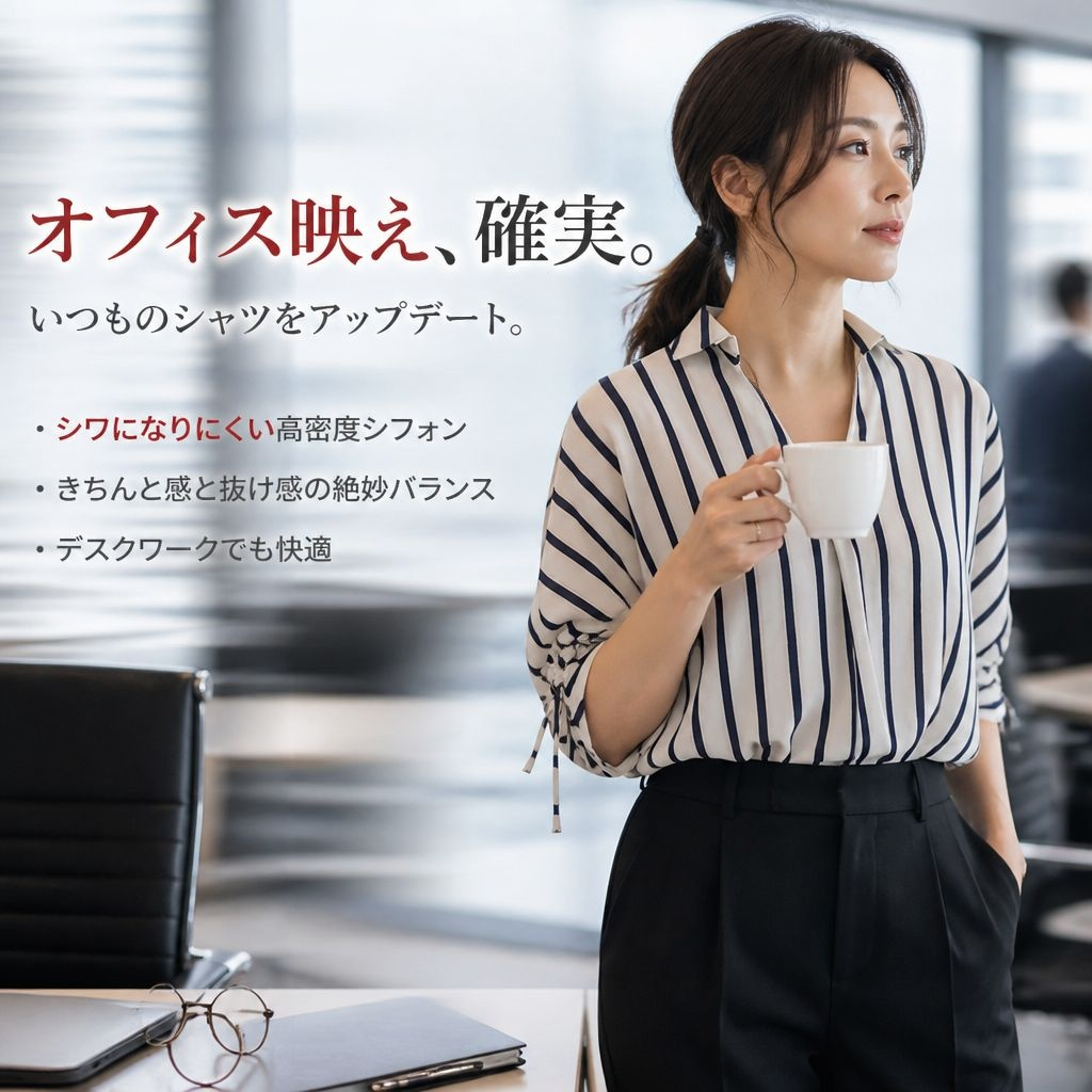 韓国風リボン付き七分袖シフォンシャツ レディース 夏 ゆったりインナーシャツ