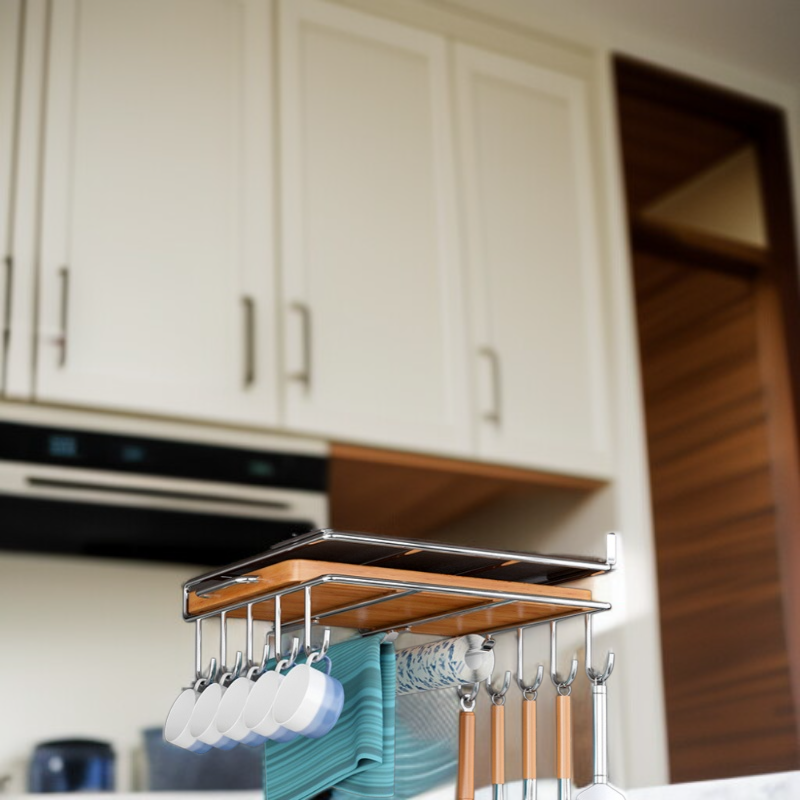 주방 칼판·뚜껑 수납 선반(무타공 설치)