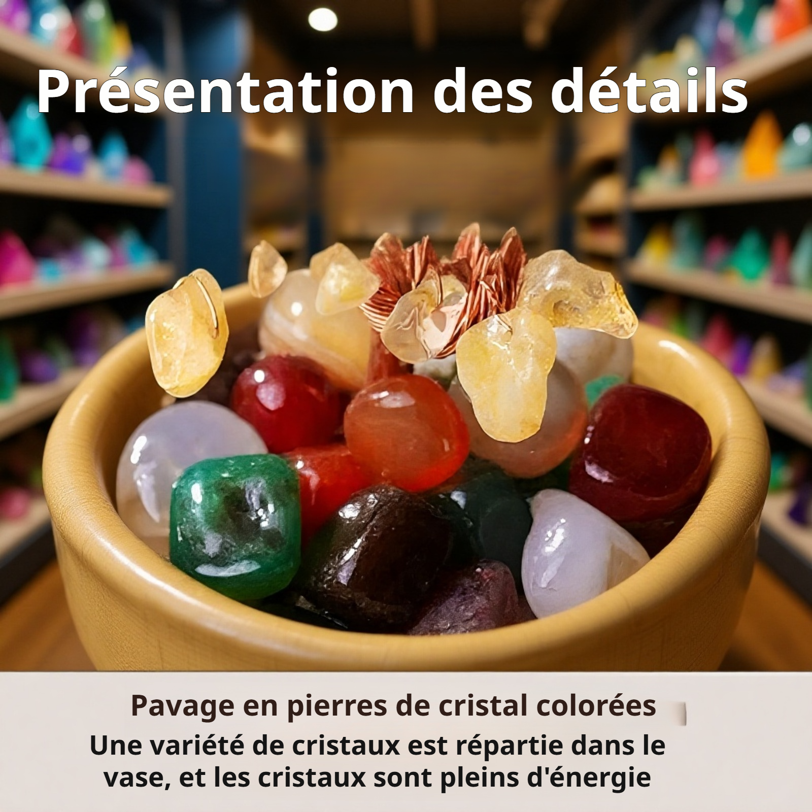 Pierre concassée sur arbre décoratif